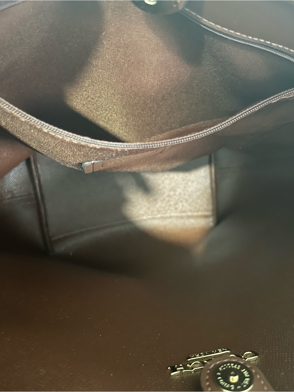Coach Brown Signature Shoulder Tote - Picture 2 of 5